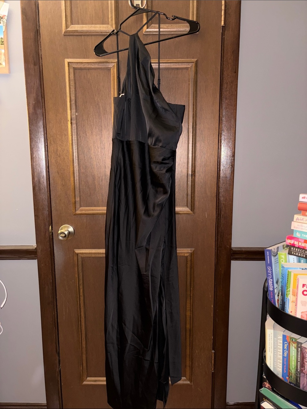 Lulu's Black One-Shoulder Evening Gown